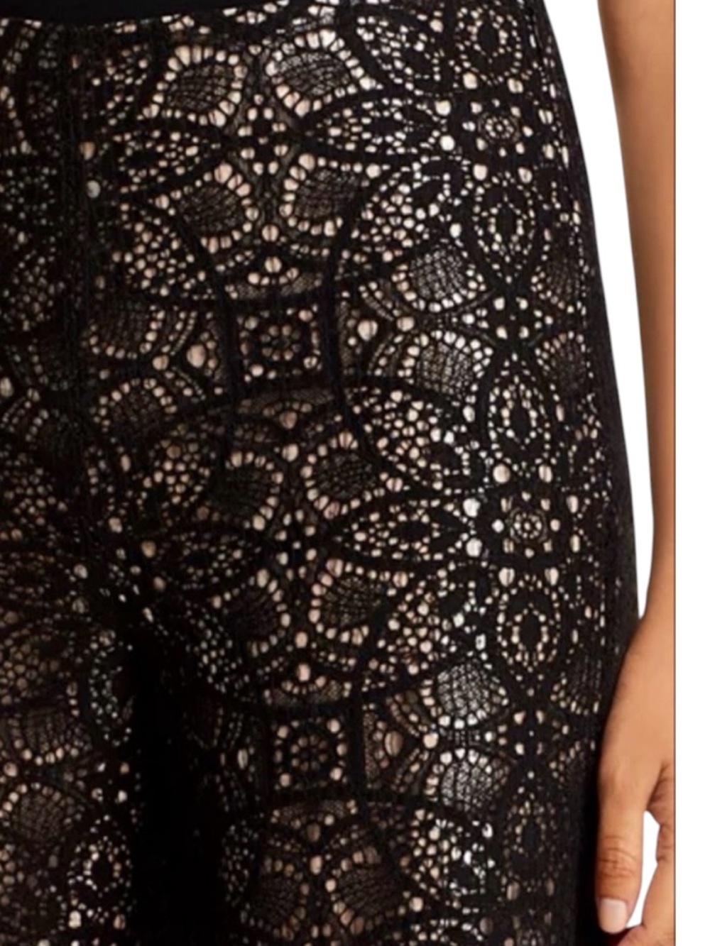 Boston Proper Black Wide Leg Lace Pants Size S - Picture 4 of 14